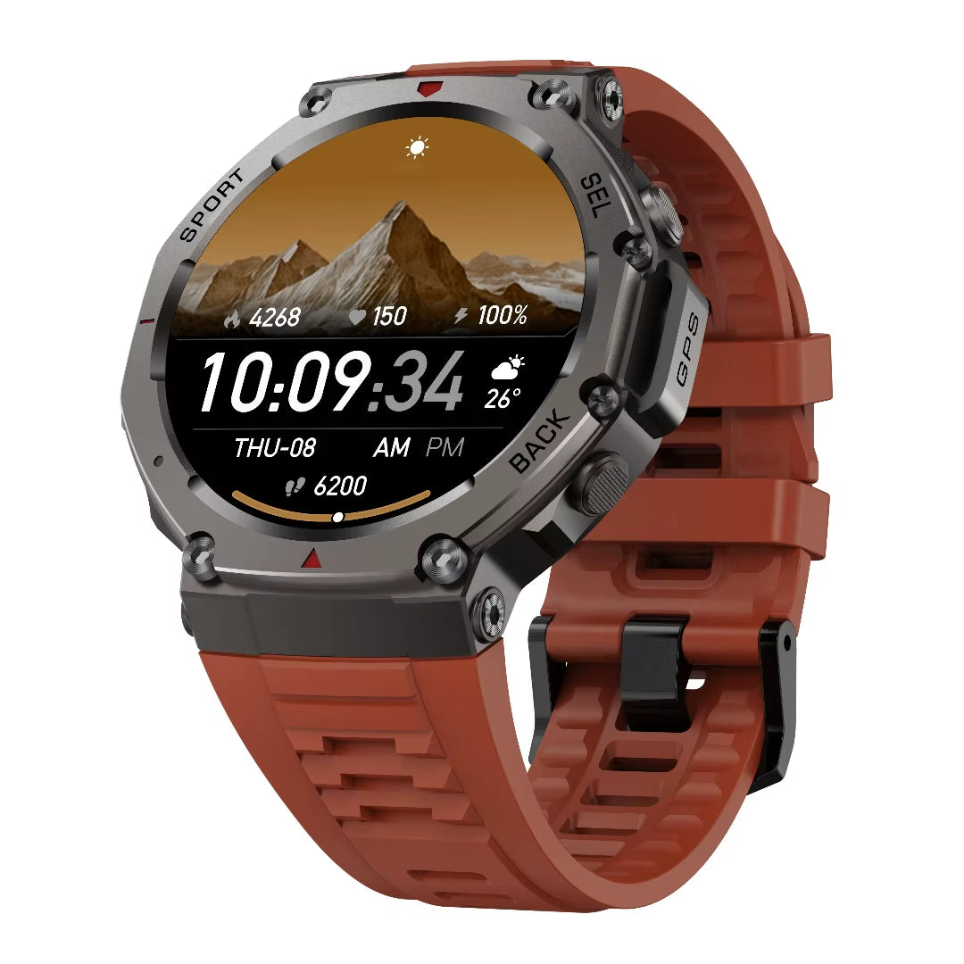 DM58 GPS Smart Watch 1.43 Inch AMOLED IPS Display 5ATM Waterproof Rugged Smartwatch